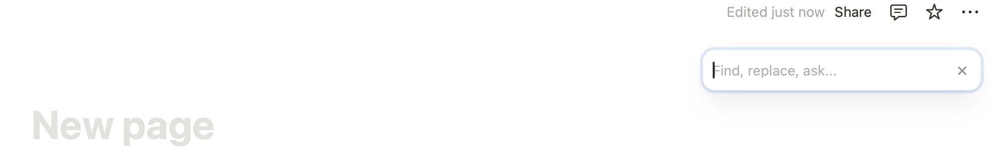 Notion search bar showing find feature